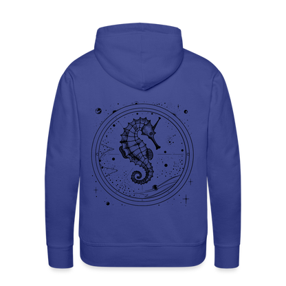 Vintage Weltraum Nautik Design Seepferd - Männer Premium Hoodie - by Artful Alchemist