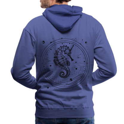 Vintage Weltraum Nautik Design Seepferd - Männer Premium Hoodie - by Artful Alchemist