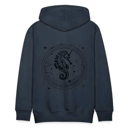 Vintage Weltraum Nautik Design Seepferd - Männer Premium Hoodie - by Artful Alchemist