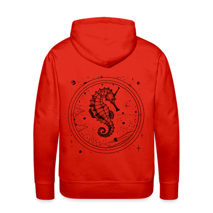 Vintage Weltraum Nautik Design Seepferd - Männer Premium Hoodie - by Artful Alchemist