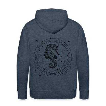 Vintage Weltraum Nautik Design Seepferd - Männer Premium Hoodie - by Artful Alchemist