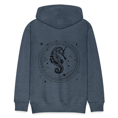 Vintage Weltraum Nautik Design Seepferd - Männer Premium Hoodie - by Artful Alchemist