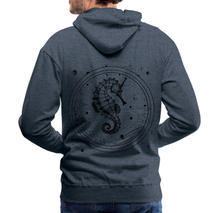 Vintage Weltraum Nautik Design Seepferd - Männer Premium Hoodie - by Artful Alchemist
