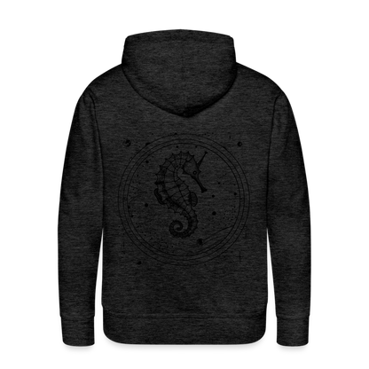 Vintage Weltraum Nautik Design Seepferd - Männer Premium Hoodie - by Artful Alchemist