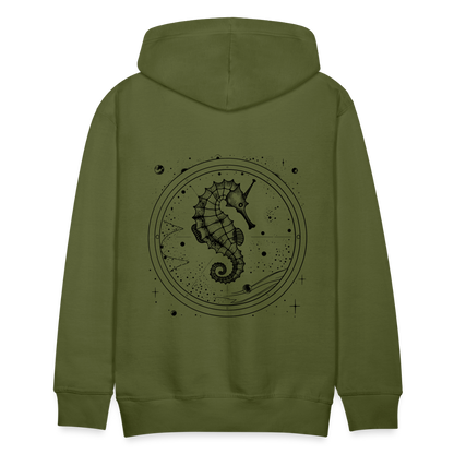 Vintage Weltraum Nautik Design Seepferd - Männer Premium Hoodie - by Artful Alchemist