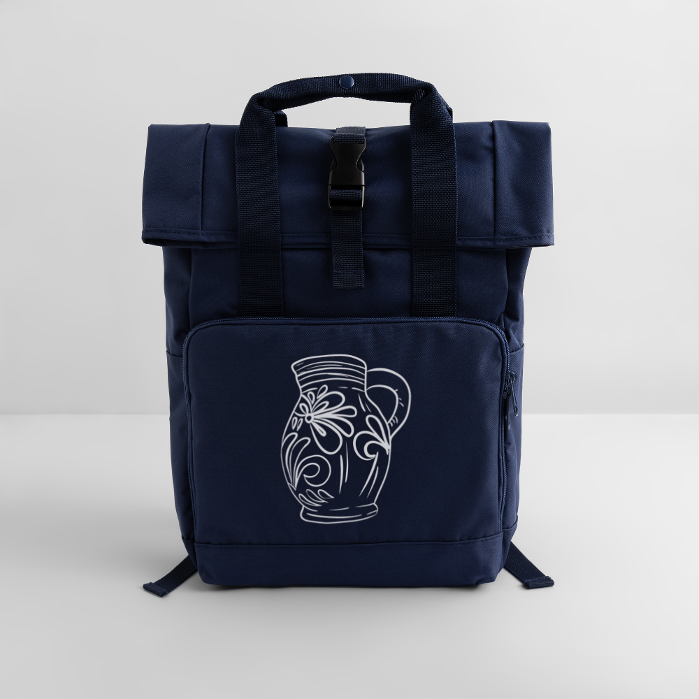 Bembel - weiß - Rollrucksack - Navy