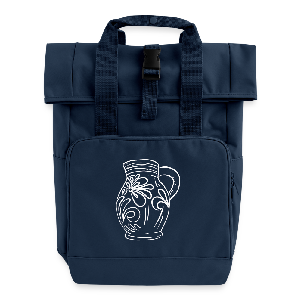 Bembel - weiß - Rollrucksack - Navy