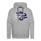 Isch babbel net viel, isch denk alsema laut - Männer Premium Hoodie - Grau meliert