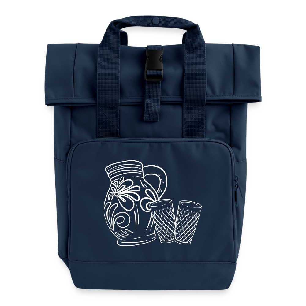 Bembel - weiß - Rollrucksack - Navy