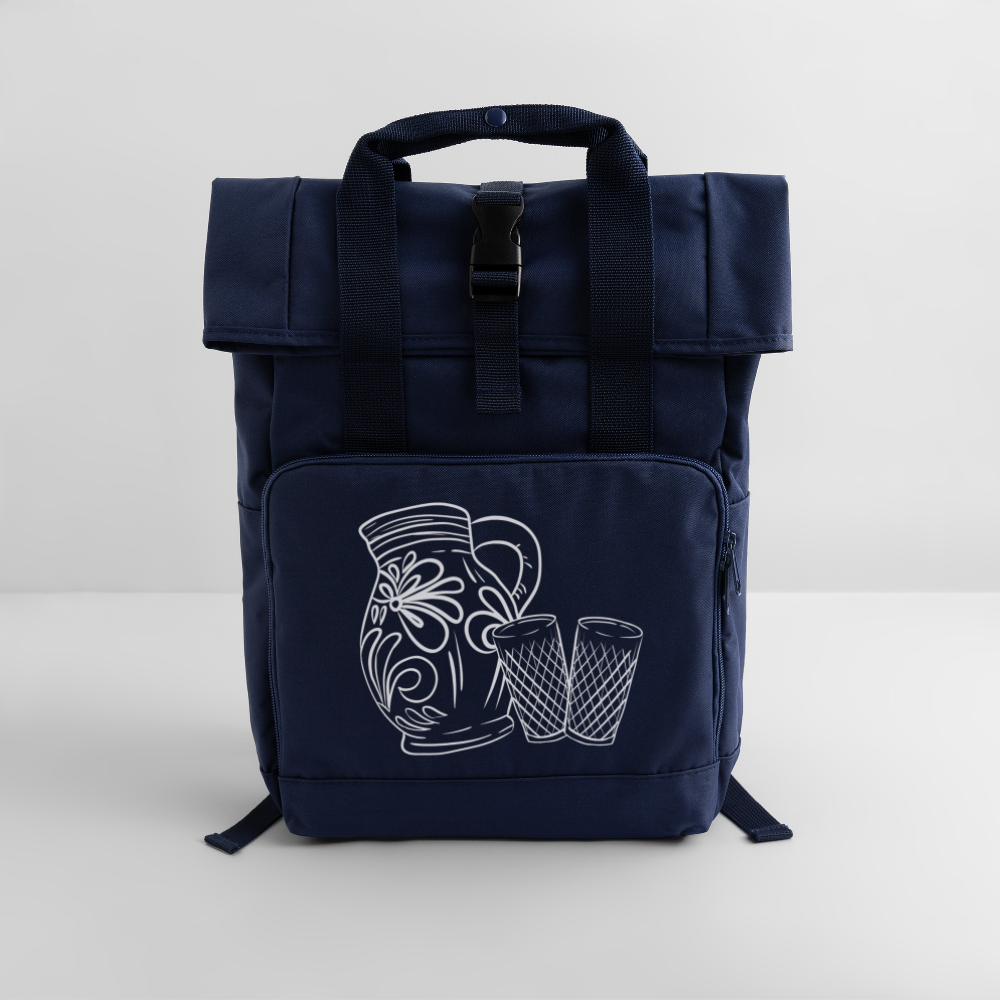 Bembel - weiß - Rollrucksack - Navy