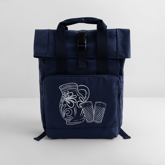 Bembel - weiß - Rollrucksack - Navy