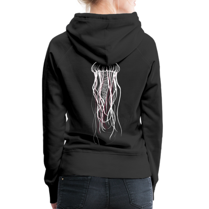 Qualle mit roten Fäden - Frauen Premium Hoodie - by Artful Alchemist