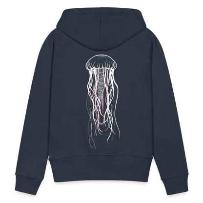 Qualle mit roten Fäden - Frauen Premium Hoodie - by Artful Alchemist