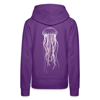 Qualle mit roten Fäden - Frauen Premium Hoodie - by Artful Alchemist