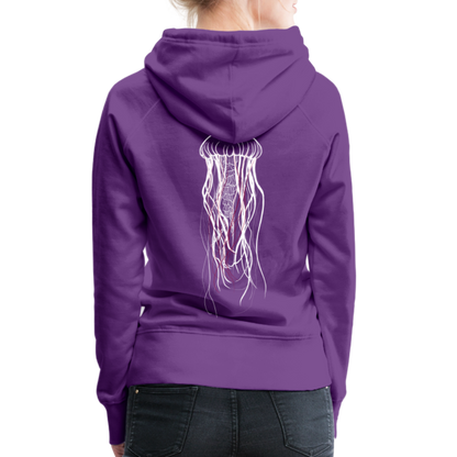 Qualle mit roten Fäden - Frauen Premium Hoodie - by Artful Alchemist