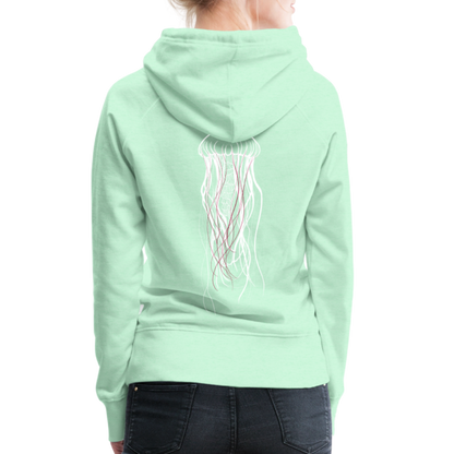 Qualle mit roten Fäden - Frauen Premium Hoodie - by Artful Alchemist