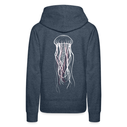 Qualle mit roten Fäden - Frauen Premium Hoodie - by Artful Alchemist
